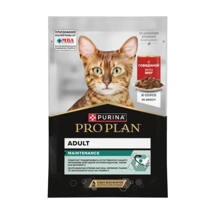 Говядина в соусе, 85г влажный корм для взрослых кошек ProPlan