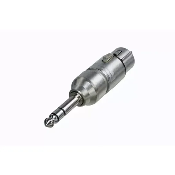 Neutrik NA3FP адаптер-переходник, 3-контактный XLR Female «мама» -&amp;gt; 1/4" TRS штекер (Jack 6.35мм «ст