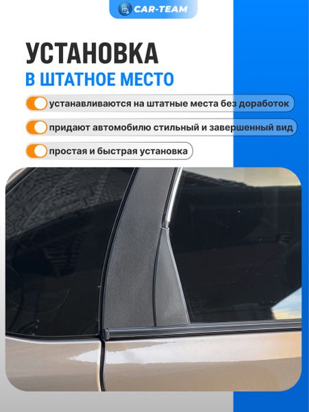 Облицовки (уголки) задних дверей Лада Калина 1 седан, хэтчбек, Лада Калина 2 хэтчбек, Лада Гранта FL седан (арт. 1118-6203450/1118-6203451)
