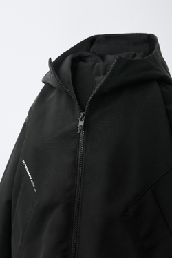 ZARA ЛЕГКАЯ КУРТКА WATER REPELLENT, ЧЕРНЫЙ