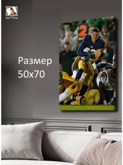 Картина "Американский футбол", для интерьера 50х70см 1шт.