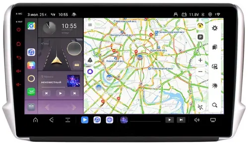 Магнитола для Peugeot 208/2008 2013-2019 - Kuberg OL-1964 QLed, Android 13, Быстрейшая, CarPlay, SIM-слот