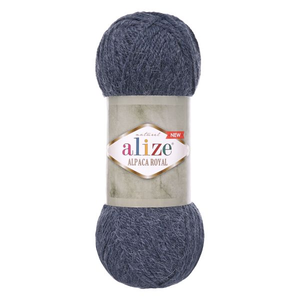 Пряжа Alize (Ализе) Alpaca Royal New / уп.5 мот. по 100 г, 250м, (203 джинсовый меланж)