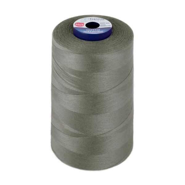 Нитки универсальные Gamma 40/2, 4570 м (5000 ярд) / 1 кат., 342 серый