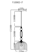 Светильник подвесной Moderli V10903-P Charm