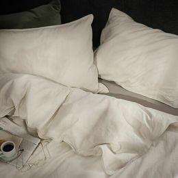 Комплект постельного белья IKEA ANGSLILJA (ЭНГСЛИЛЯ), Односпальный, Бежевый, 150x200, 50x80 см