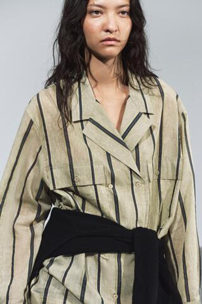 РУБАШКА С ЗАПАХОМ И КАРМАНАМИ — ZW COLLECTION — ZARA
