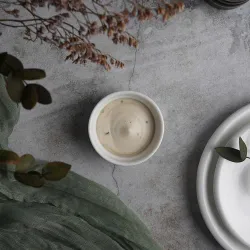 Соусник 30 мл d 5,6 см h3,3 см круглый Рамекин рельефный белый фарфор P.L. Proff Cuisine [16]