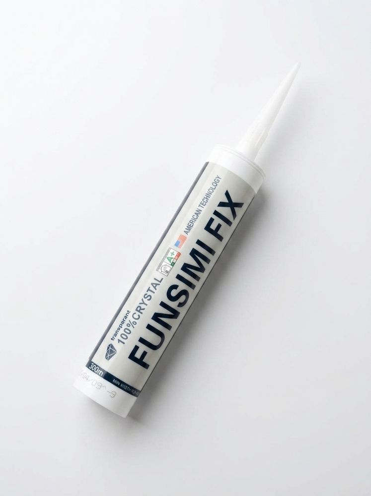 Клей монтажный прозрачный FUNSIMI FIX для стеклянных кирпичей, 300 мл