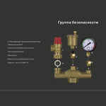 Группа безопасности для котла TIM JH-1025 3 бар (без накидных гаек)