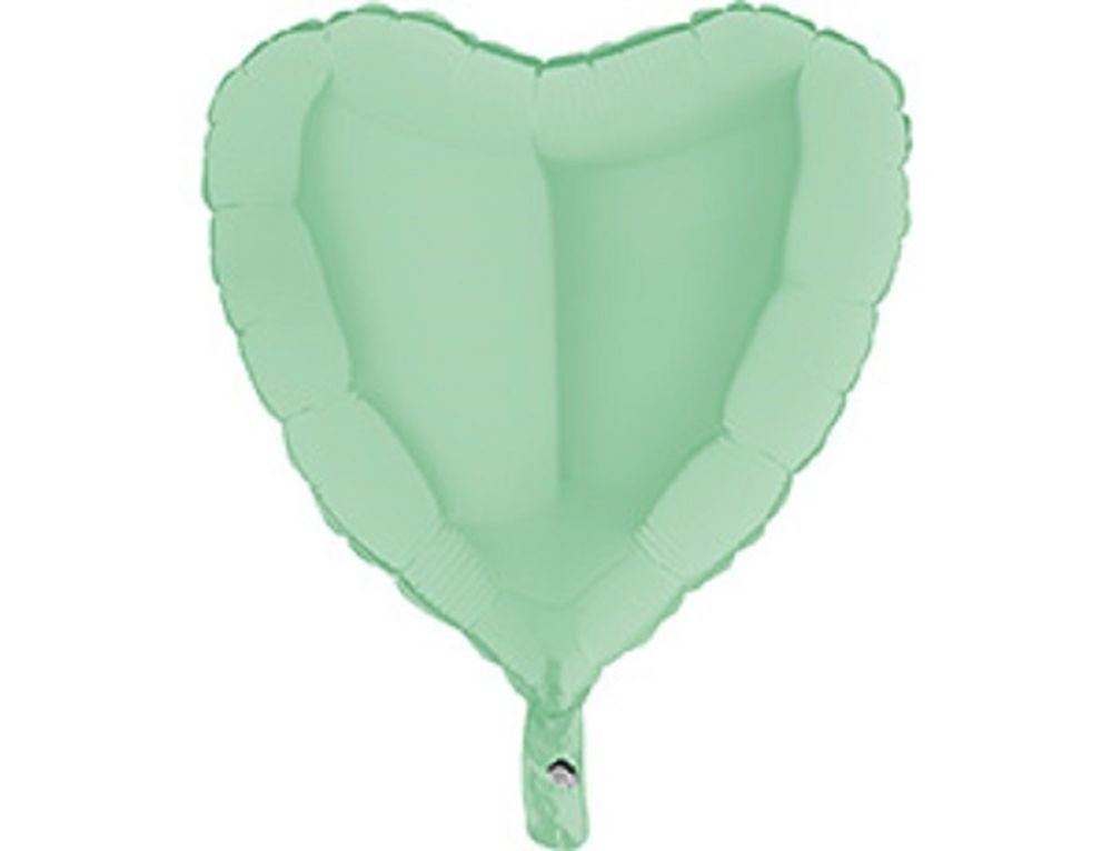 Г Б/РИС СЕРДЦЕ 18" Пастель Matte Green