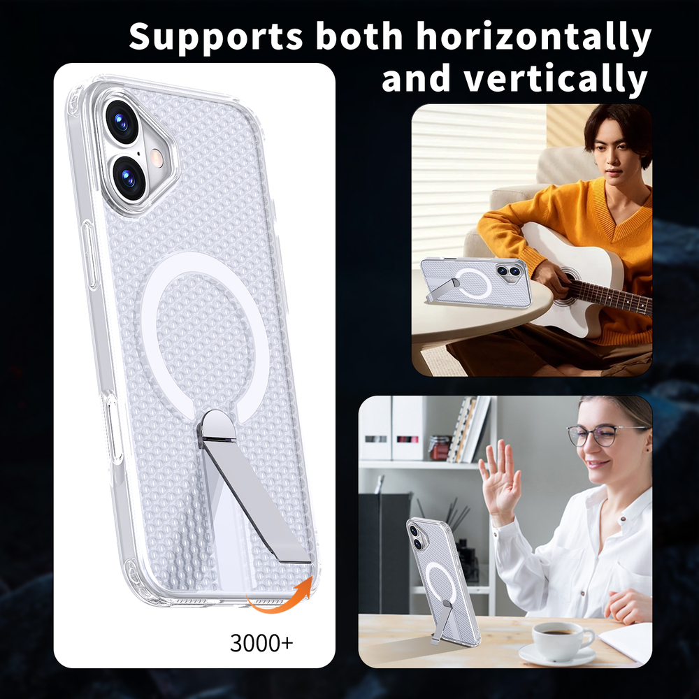 Прозрачный чехол Mesh Pro Magnetic Case для iPhone 16 Plus