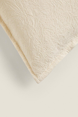 ZARA HOME ЖАККАРДОВЫЙ ЧЕХОЛ ДЛЯ ДЕКОРАТИВНОЙ ПОДУШКИ, ЭКРЮ