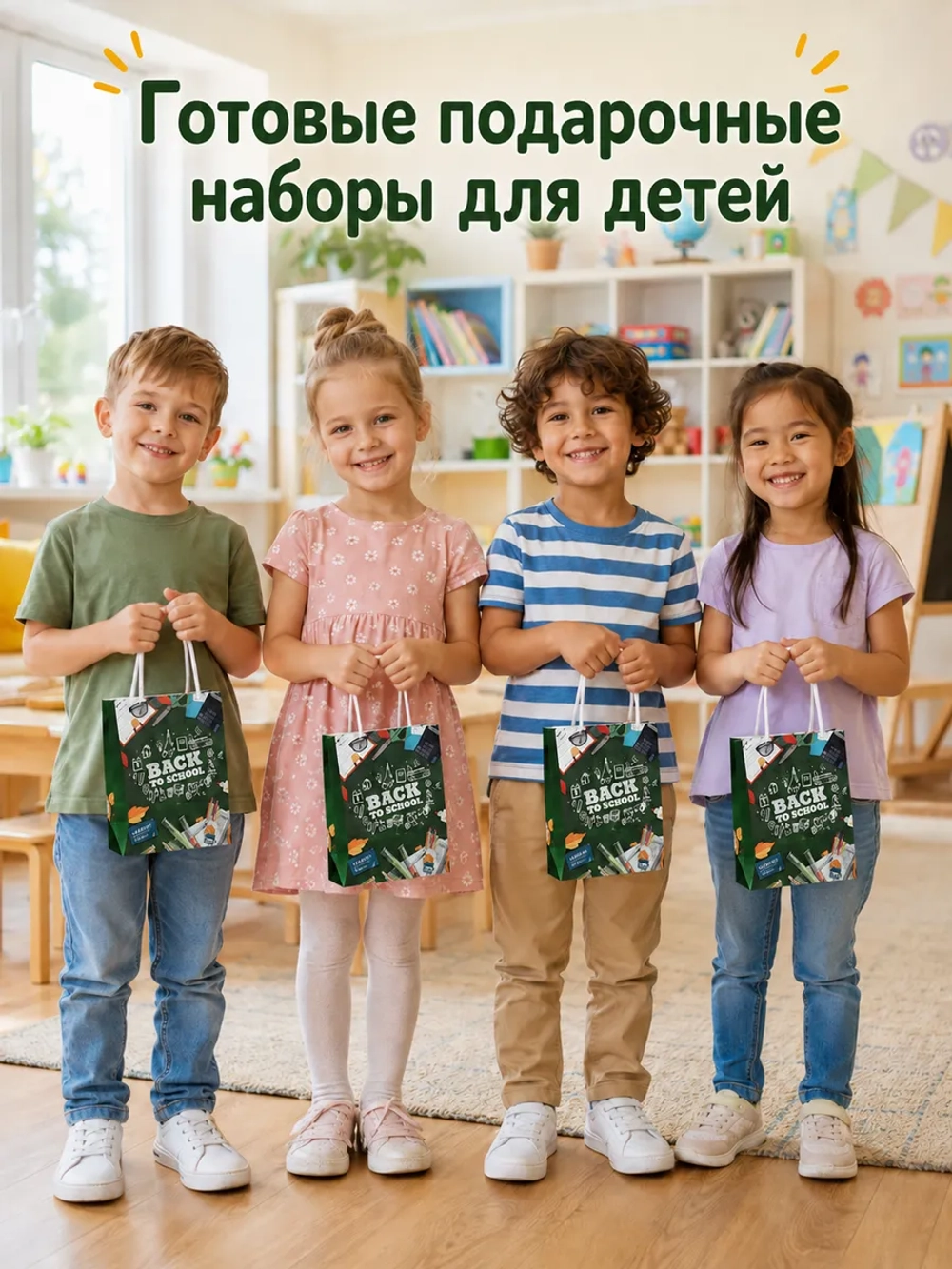Подарок для детей, подарочный набор бокс школьный, арт. 01652