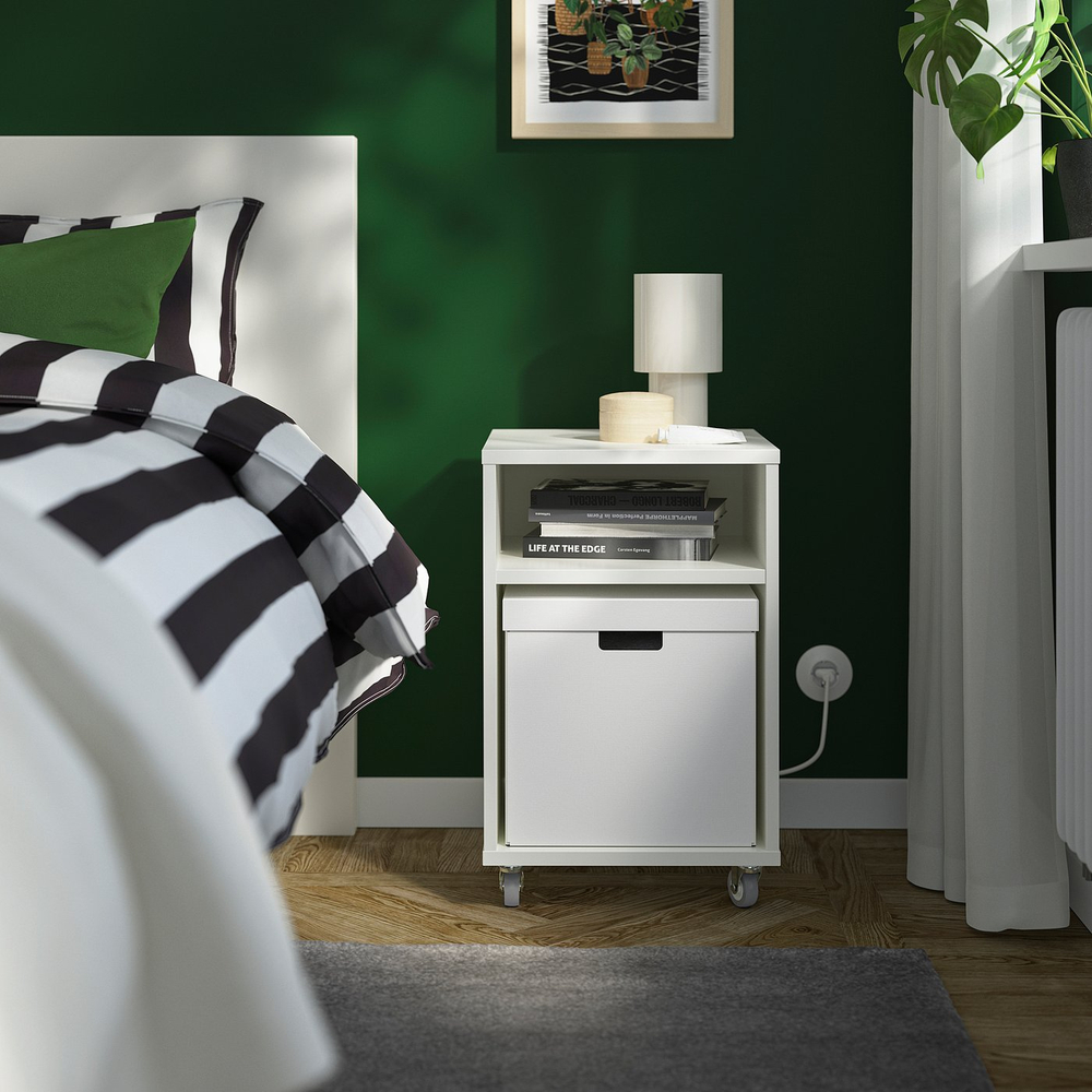 IKEA FJÄDERHARV  (ИКЕА ФЙЭДЕРХАРВ)  -  Коробка с крышкой - белый 32х35х31 см
