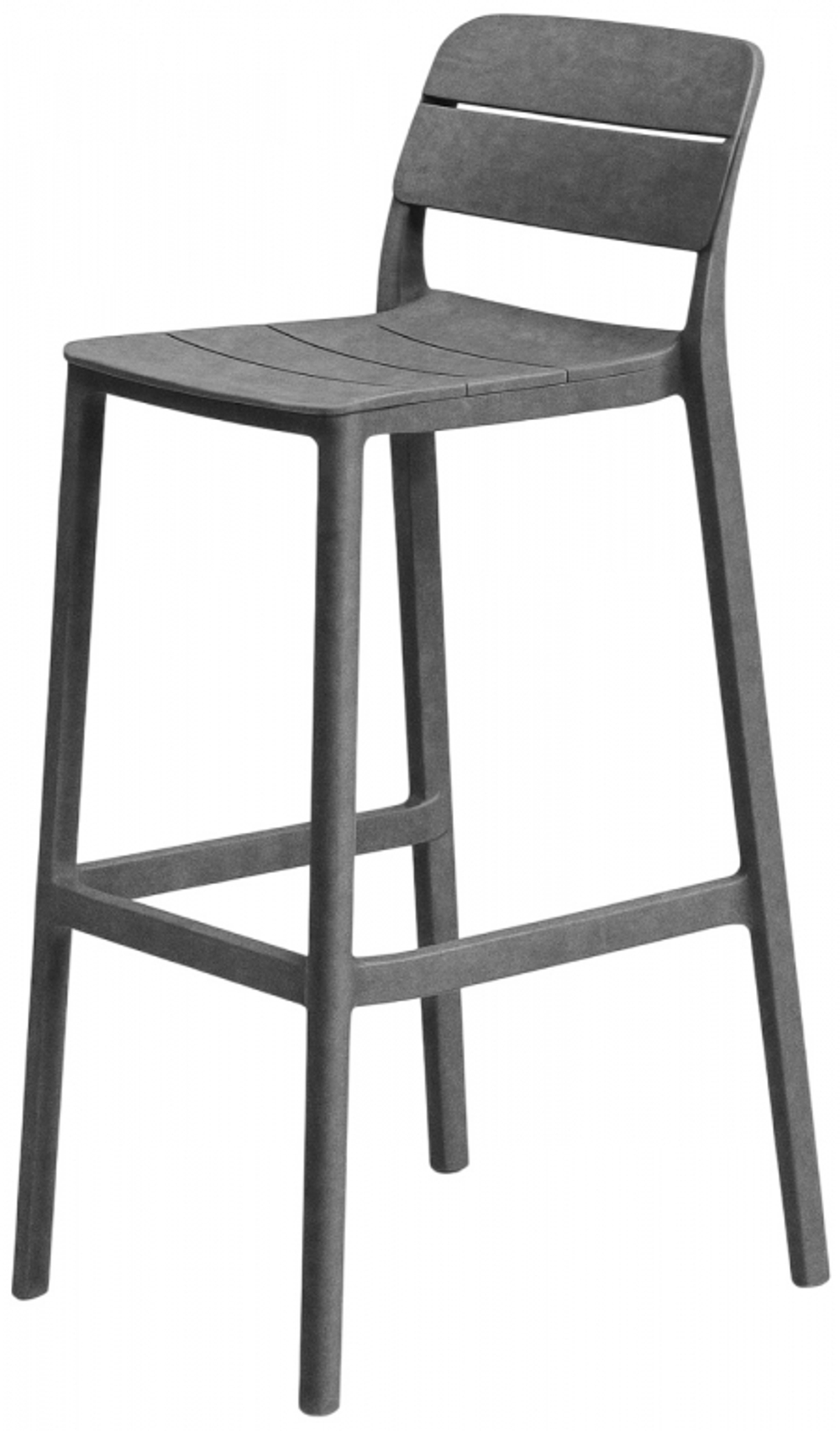 Стул пластиковый барный Nardi Cassia Stool, базальт