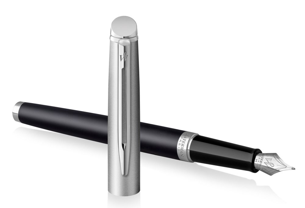 Перьевая ручка Waterman Hemisphere Matte SS Black CT с пером F (2146578)