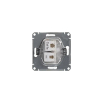 GLOSSA РОЗЕТКА двойная RJ11+RJ45 кат.5e, механизм, БЕЛЫЙ