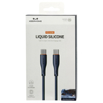 Usb Кабель-зарядка Type-C на Type-C Keephone Liquid Silicone DC-23014 60W 1м силиконовый синий
