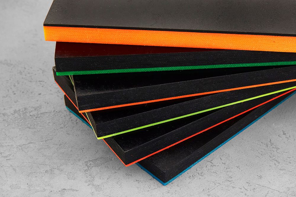 Микарта, плашка 130x80x8(+)мм, с красным спейсером 1,5мм