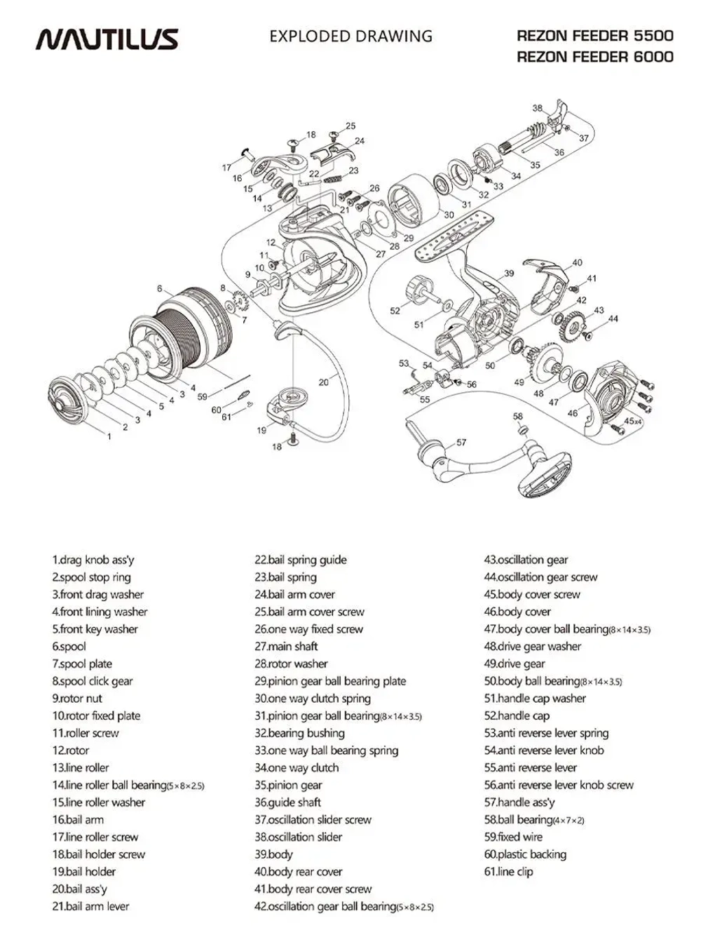 Катушка безынерционная фидерная Rezon Feeder 5500