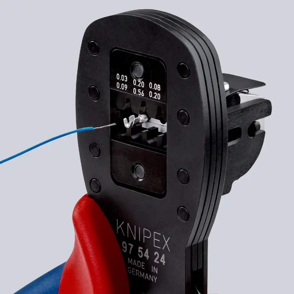 Обжимные клещи для миниатюрных штекеров чернёные 190 мм Knipex 97 54 24
