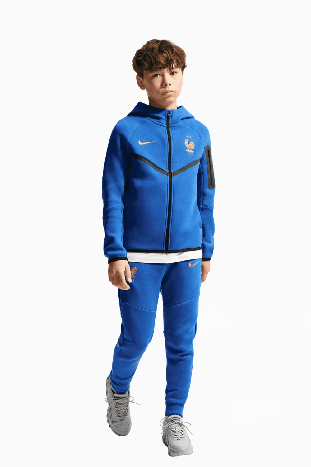 Кофта Nike France 2026 Tech Fleece Windrunner Junior - синий