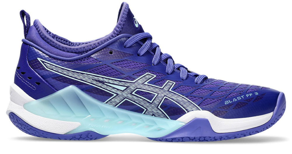Женские кроссовки для бадминтона/сквоша Asics Blast FF 3 - eggplant/aquamarine
