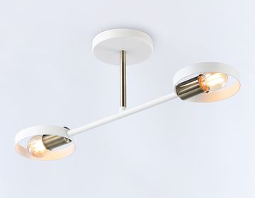 Потолочный светильник со сменной лампой 2*Е27 TR8222/2 WH/SB белый/бронза Traditional Ambrella