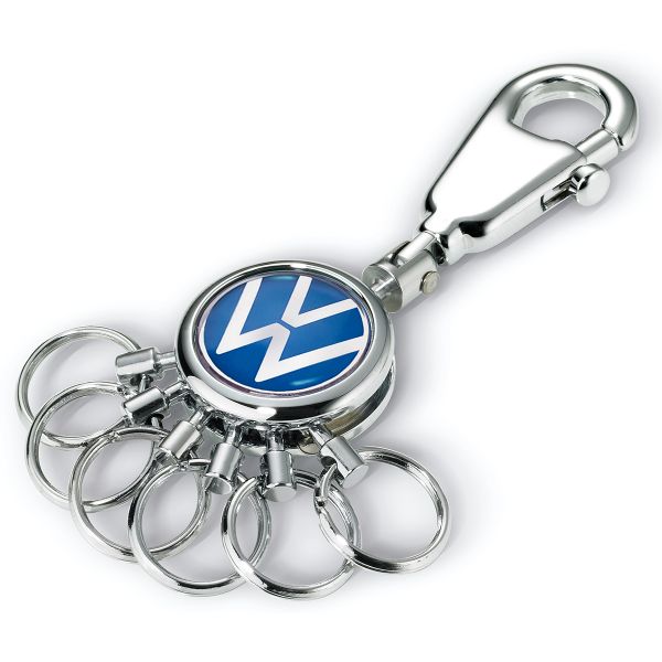 Брелок Troika Логотип VW, металл, 90х25х9 мм, серебро