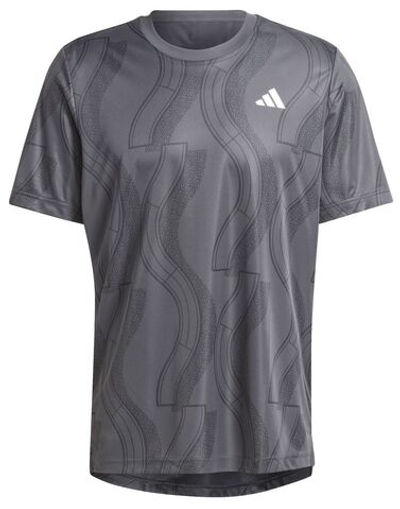 Мужская теннисная футболка Adidas Club Tennis Graphic T-Shirt - carbon/black
