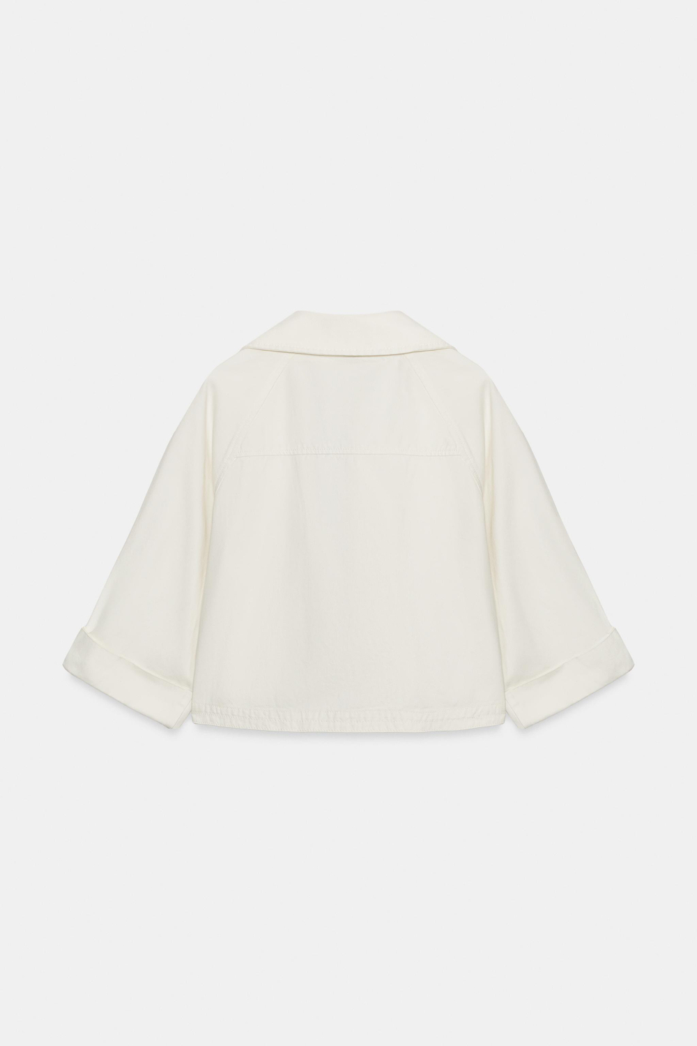 ZARA КОРОТКИЙ ЖАКЕТ НА ПУГОВИЦАХ, ЭКРЮ