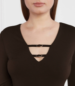 Боди GUESS - коричневый(W2BP64 KBEL2)