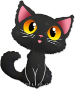 Шар Фигура Котенок черный