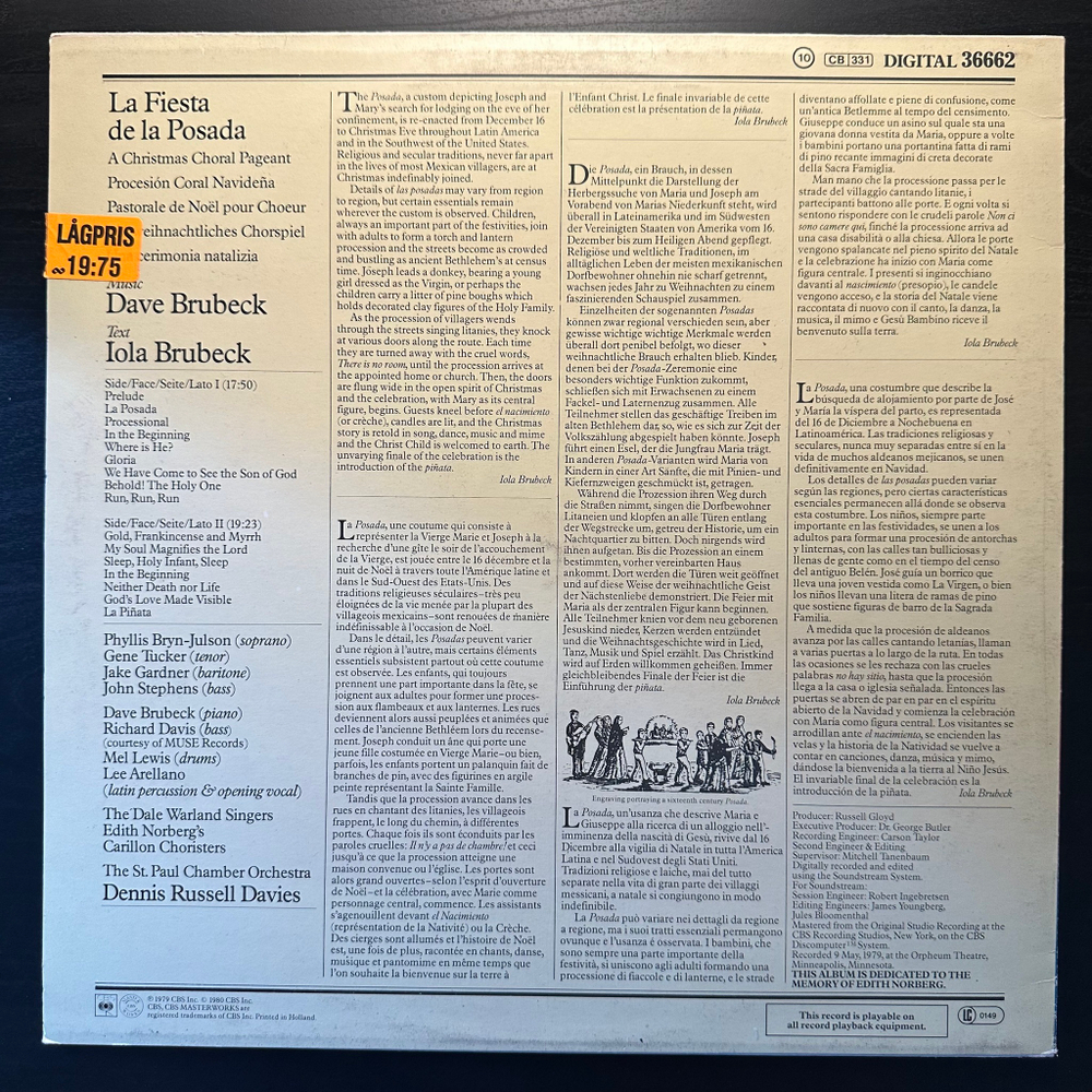 Dave Brubeck - La Fiesta De La Posada (Германия 1980г.)