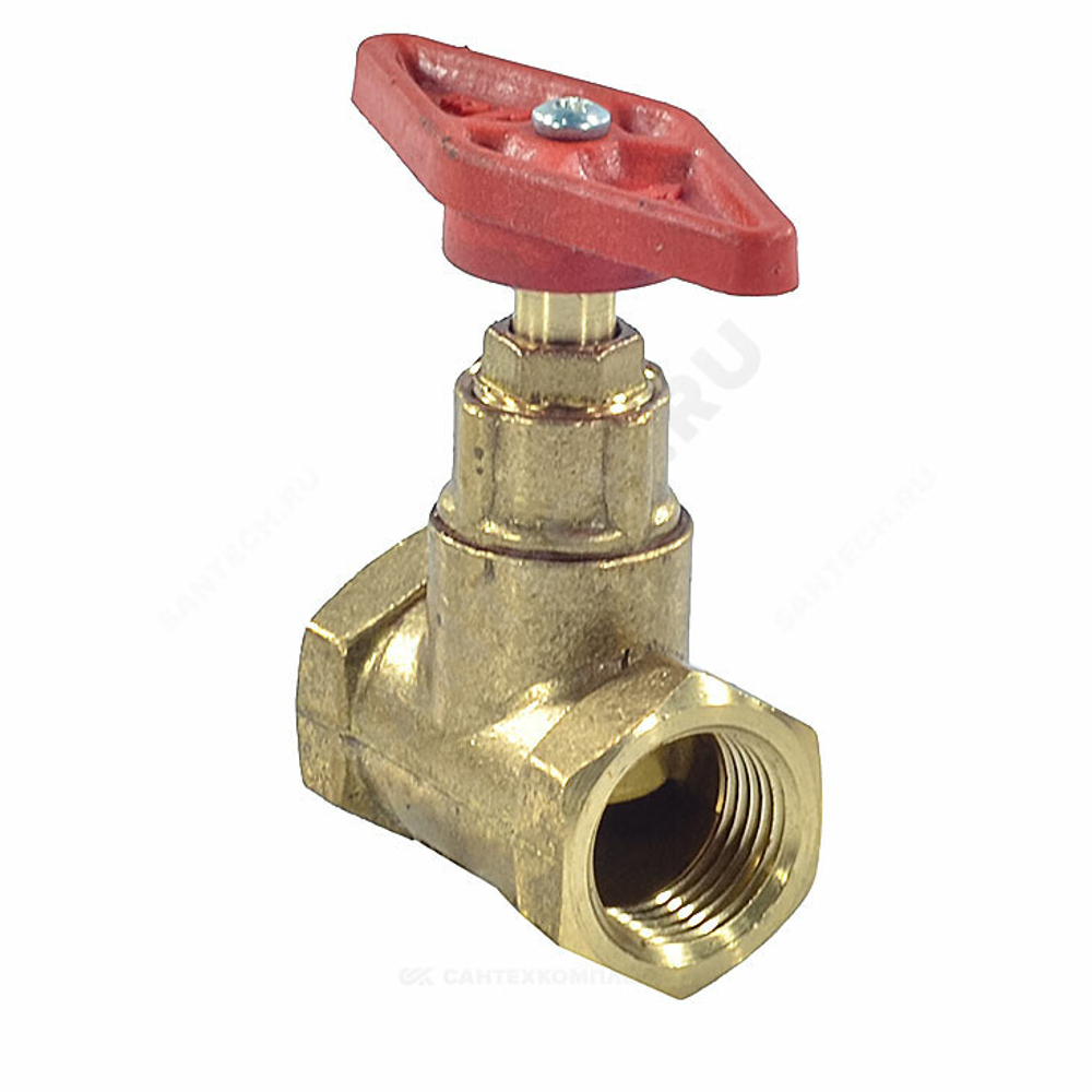 Клапан запорный латунь 15б1п Ду 32 Ру16 ВР прямой ТУ РБ 500059277.015-2000 Цветлит ZW20013