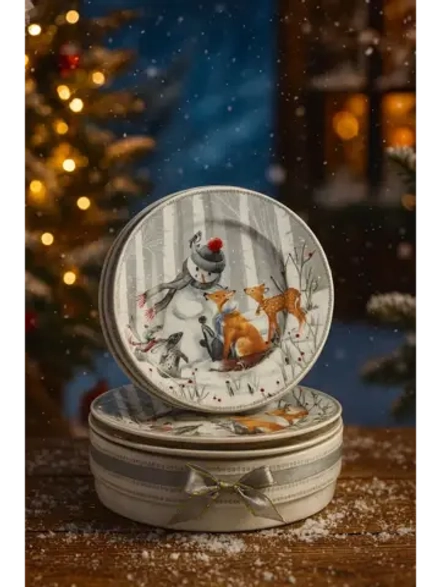 Новогодние подарочные тарелки 2шт