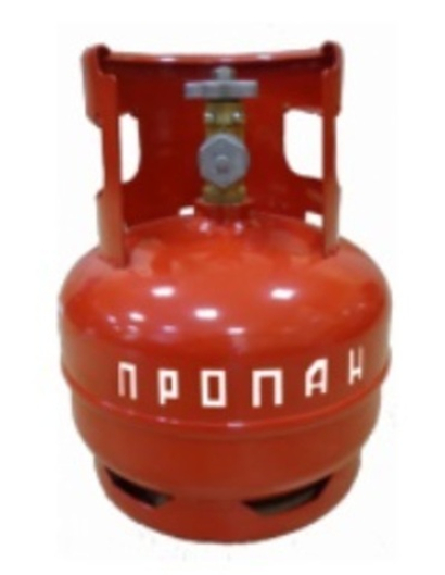 Стальной пропановый газовый баллон 5 л, с вентилем (пустой)