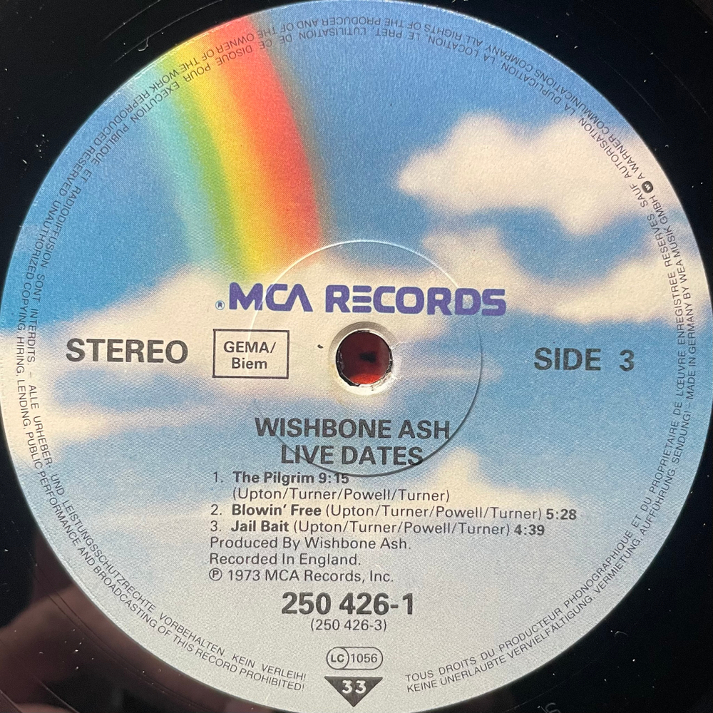 Wishbone Ash ‎– Live Dates 2LP (Германия 1984г.)