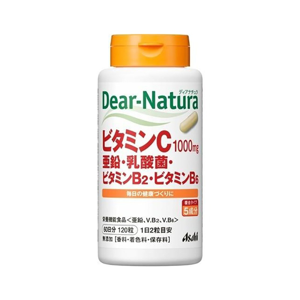 Dear-Natura Vitamin C + Zinc + Lactobacilli + Vitamin B2 + B6 | Комплекс с витамином C, цинком и лактобактериями | 120 таб. | 60 дней