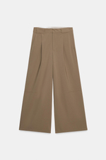 БРЮКИ С ЗАЩИПАМИ И СТРОЧКОЙ — ZARA