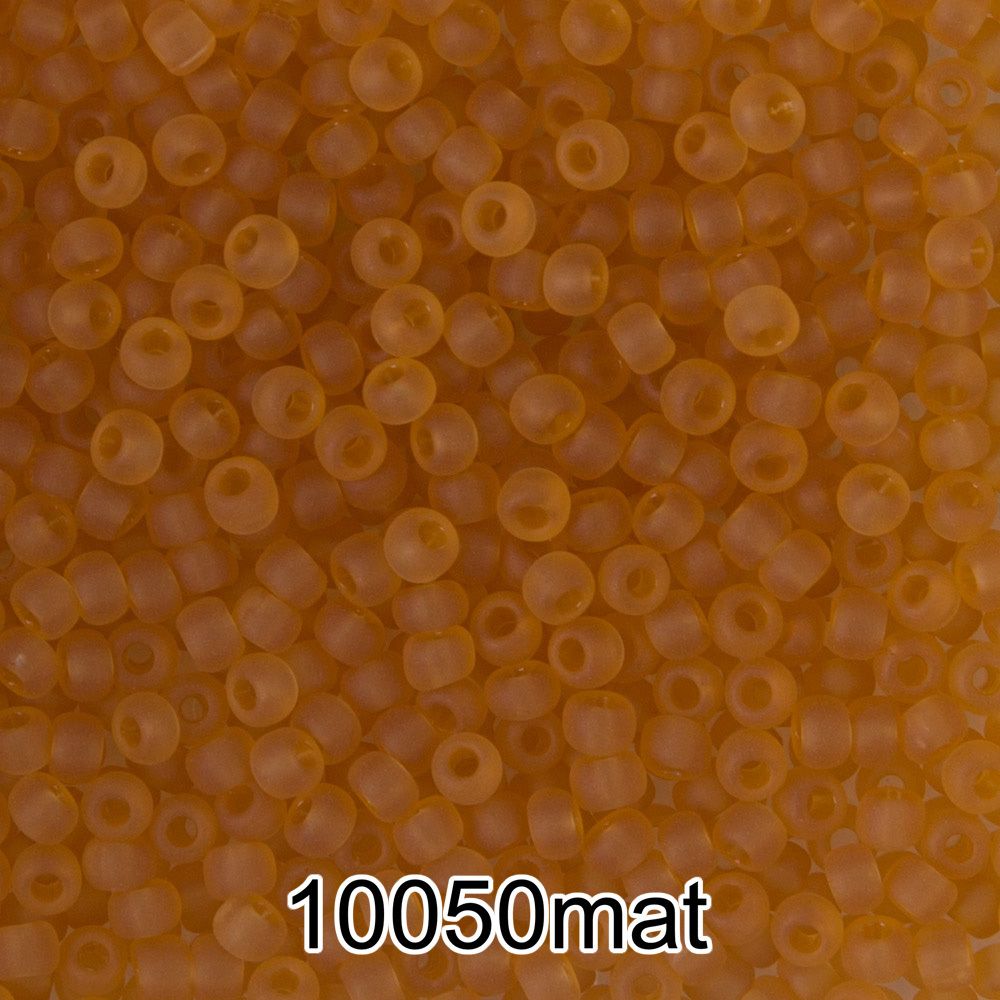 Бисер Preciosa 10/0 (2.3 мм), 500 г, 10050 mat (Ф630) т.рыжий мат.