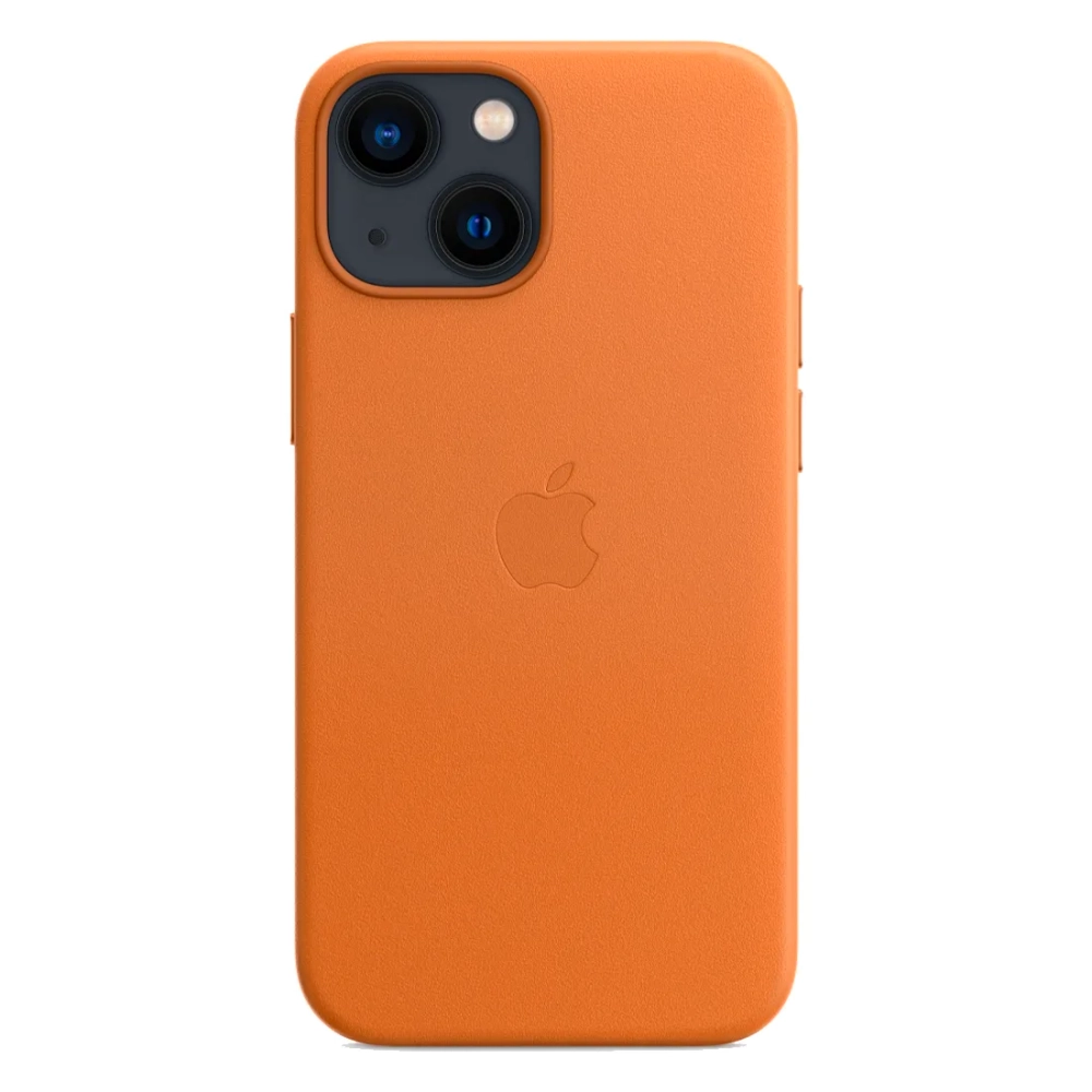 Кожаный чехол с поддержкой MagSafe Apple Leather Case для iPhone 13 mini, Golden Brown (Золотистая охра)