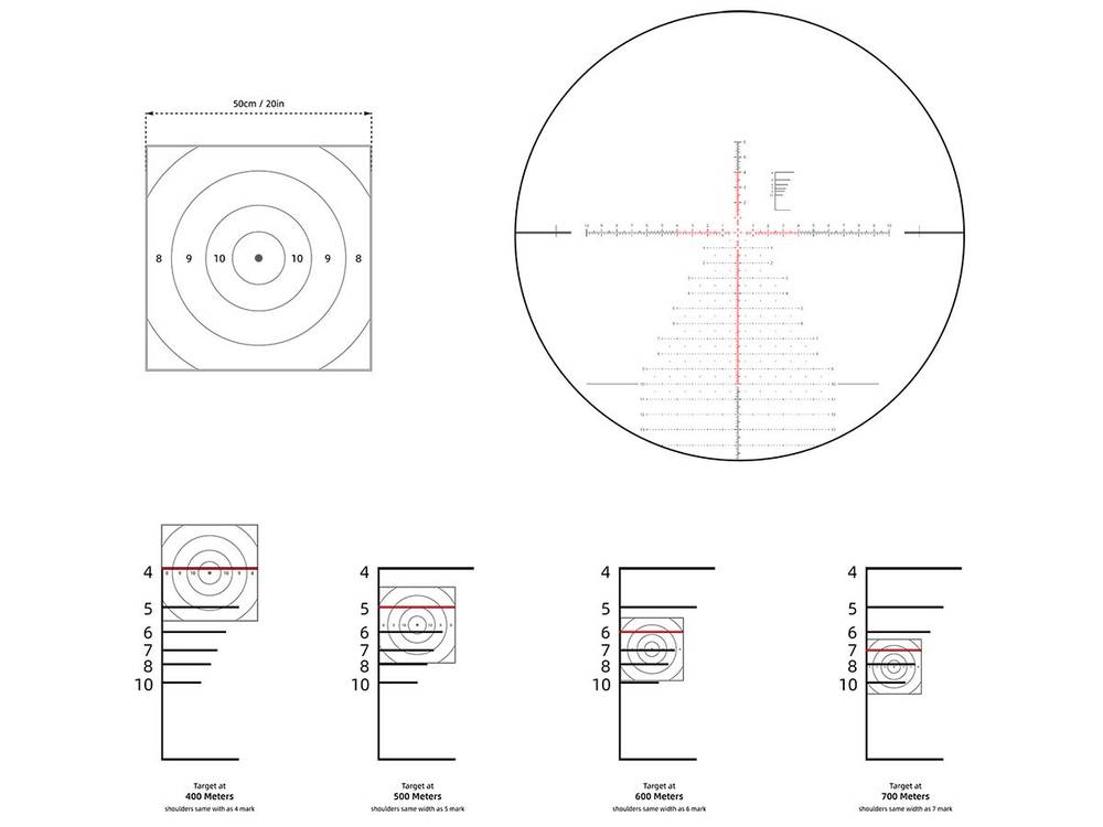 Прицел Vector Optics Continental x6 34mm 6-36x56 FFP PRS, SF, VEC-MBR2 (MIL), подсветка красная, 0.1 MIL, IP67, 861г - фото 3