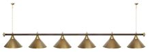 Лампа STARTBILLIARDS 6 пл. (плафоны хром,штанга золотая,фурнитура золото)