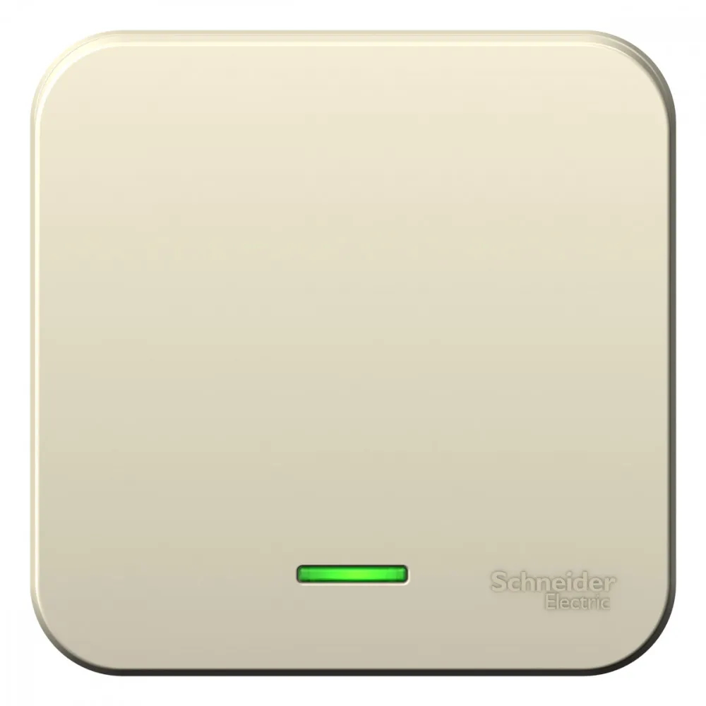 BLANCA О/У 1-клавишный ВЫКЛЮЧАТЕЛЬ (сх.1) с подсветкой, 6А, 250В, МОЛОЧНЫЙ