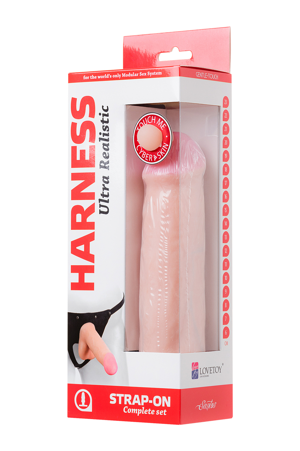Страпон на креплении LoveToy с поясом Harness 21 см
