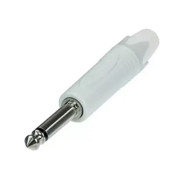 Neutrik NP2X-WT кабельный разъем Jack 6,3мм TS (моно) штекер, для кабеля Ø 4 - 7мм, белый