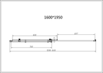 Душевая дверь Комо-Н (Como-N) VDS-4CN160CGB, 1600, черный, стекло тонированное,