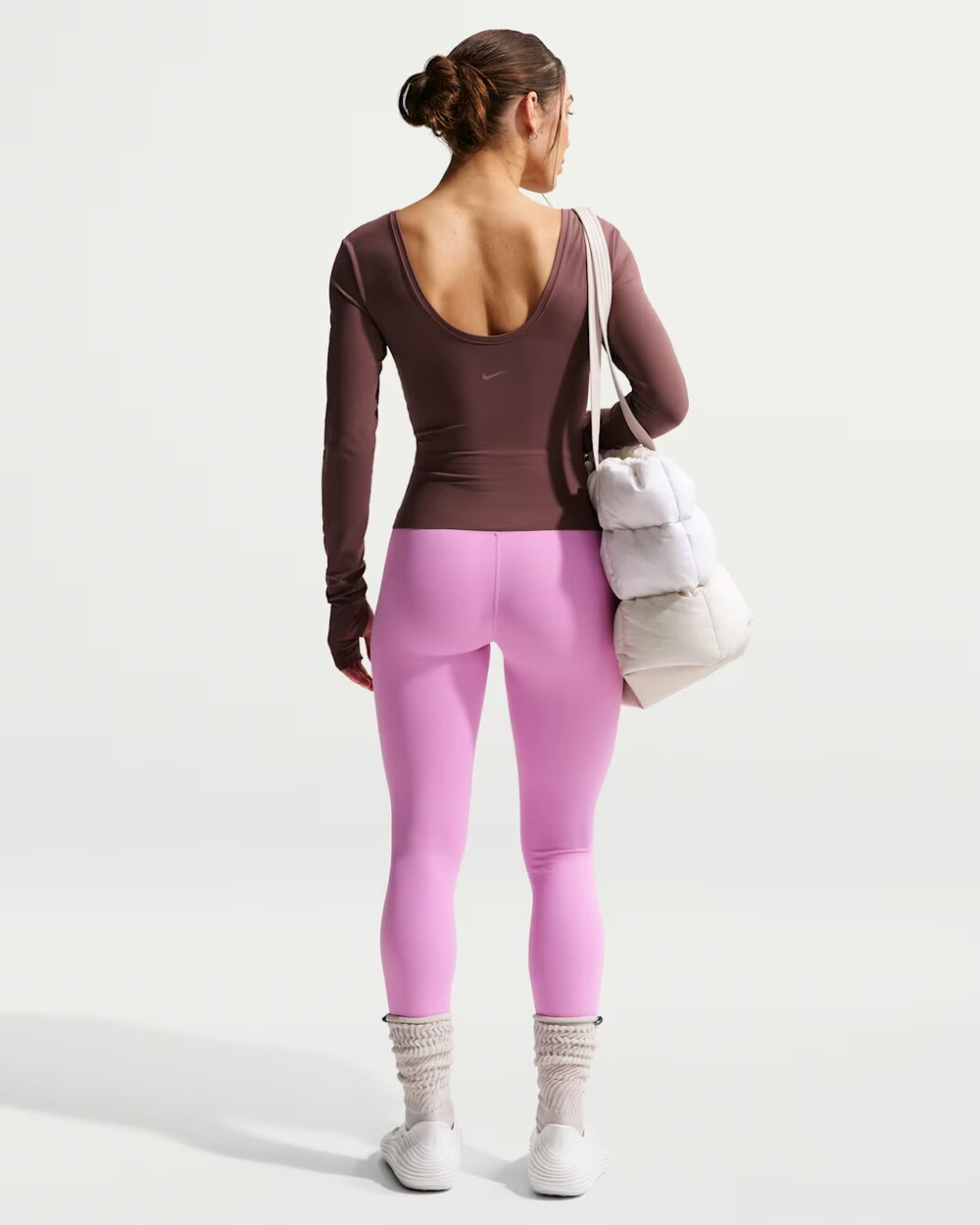 Nike Zenvy Женские лосины с высокой талией, без шва спереди, полной длины - NIKE